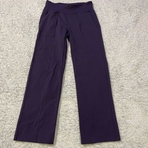 Athleta Trimming Blue Leggings  Pants RN# 54023 Side and Zipper Pockets Size XS